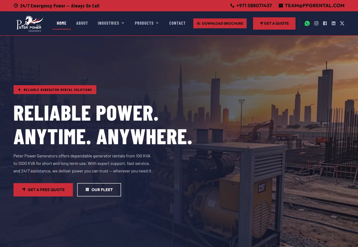 Building an Automated Power Generator Booking System for Peter Power Generators (PPG Rental Dubai)